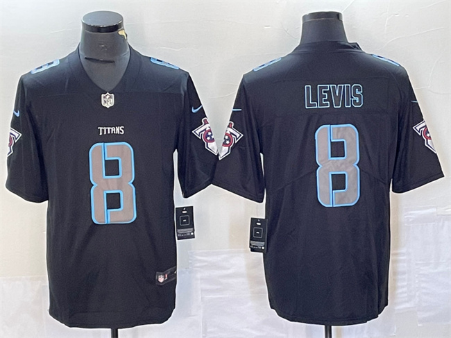 Men's Tennessee Titans #8 Will Levis Black 2018 Impact Limited Stitched Jersey Men's Tennessee Titans #8 Will Levis Black 2018 Impact Limited Stitched Jersey